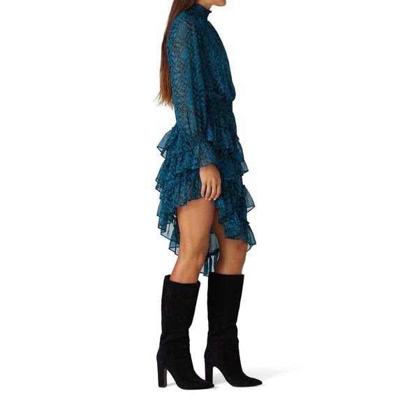 MISA Los Angeles Snake Print Savanna Dress 💚 - Picture 3 of 14